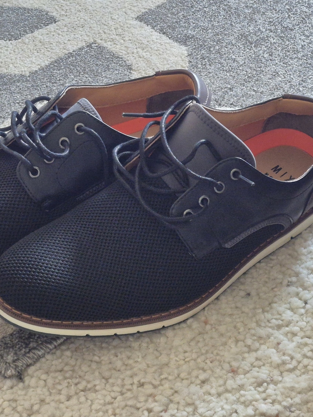 Mix No. 6 Men's Black Perforated Derby Shoes